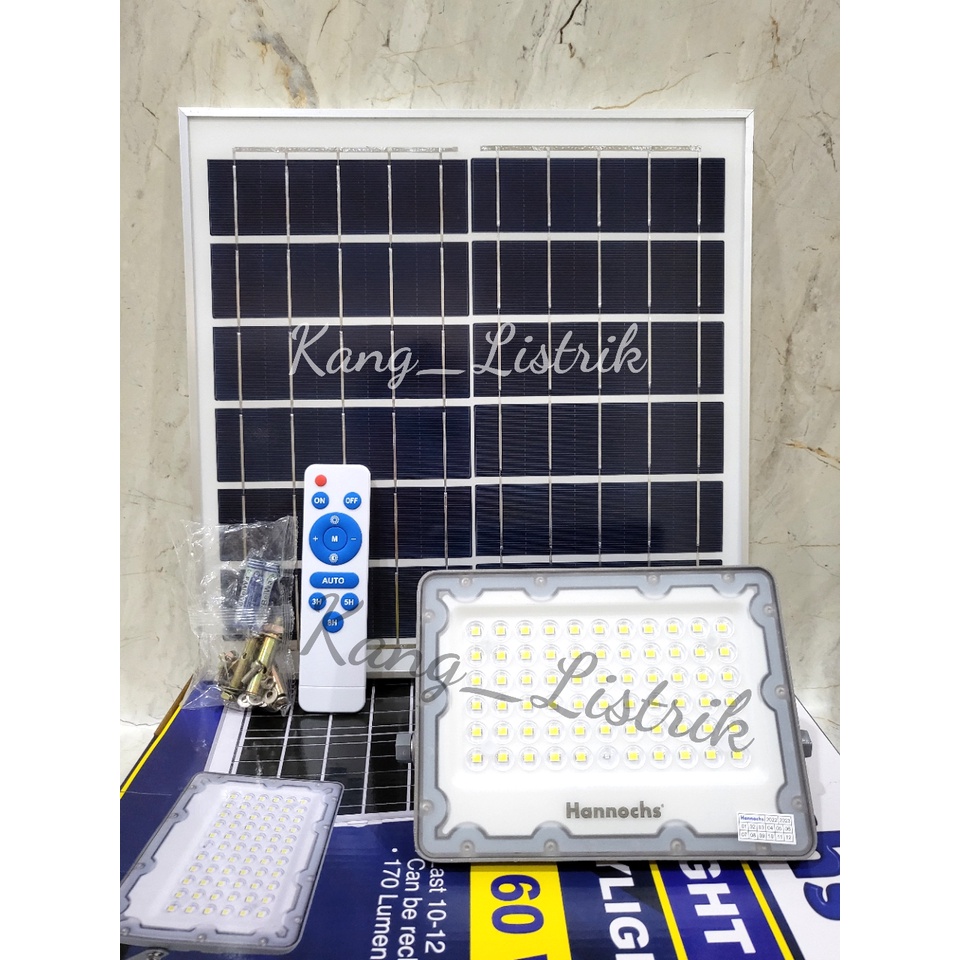 Lampu Sorot Solar Hannochs 60Watt / Led Floodlight Solar Hannochs 60W