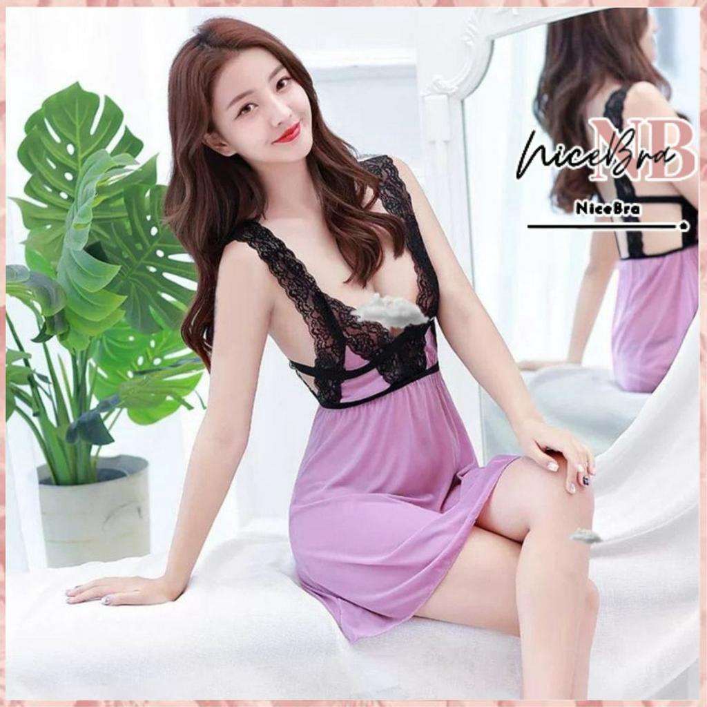 Nicebra Lingerie Untuk Wanita Import dengan Renda Hitam 3066