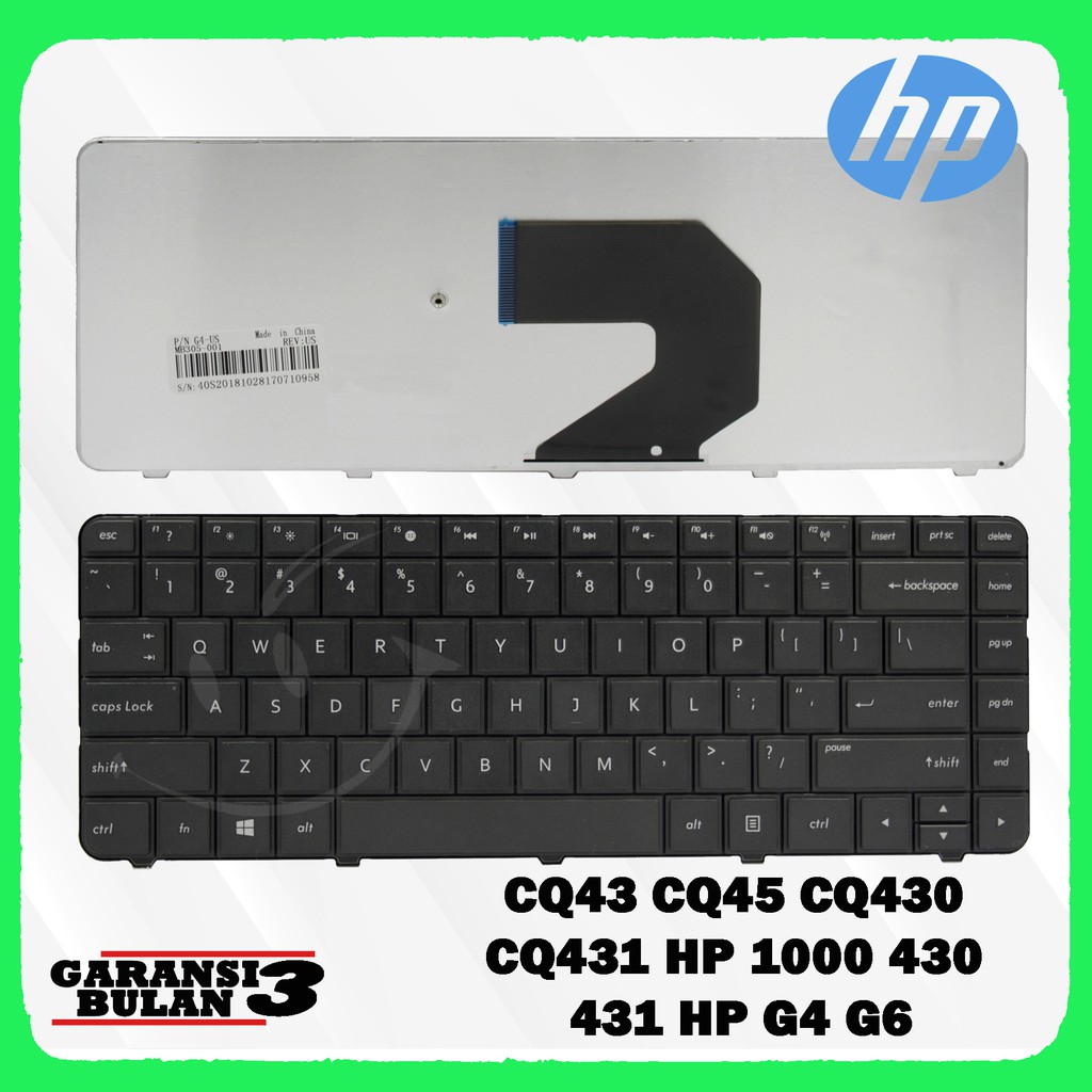 Keyboard HP 1000 430 431 Pavilion G4 G43 G6 G6S CQ43 CQ45