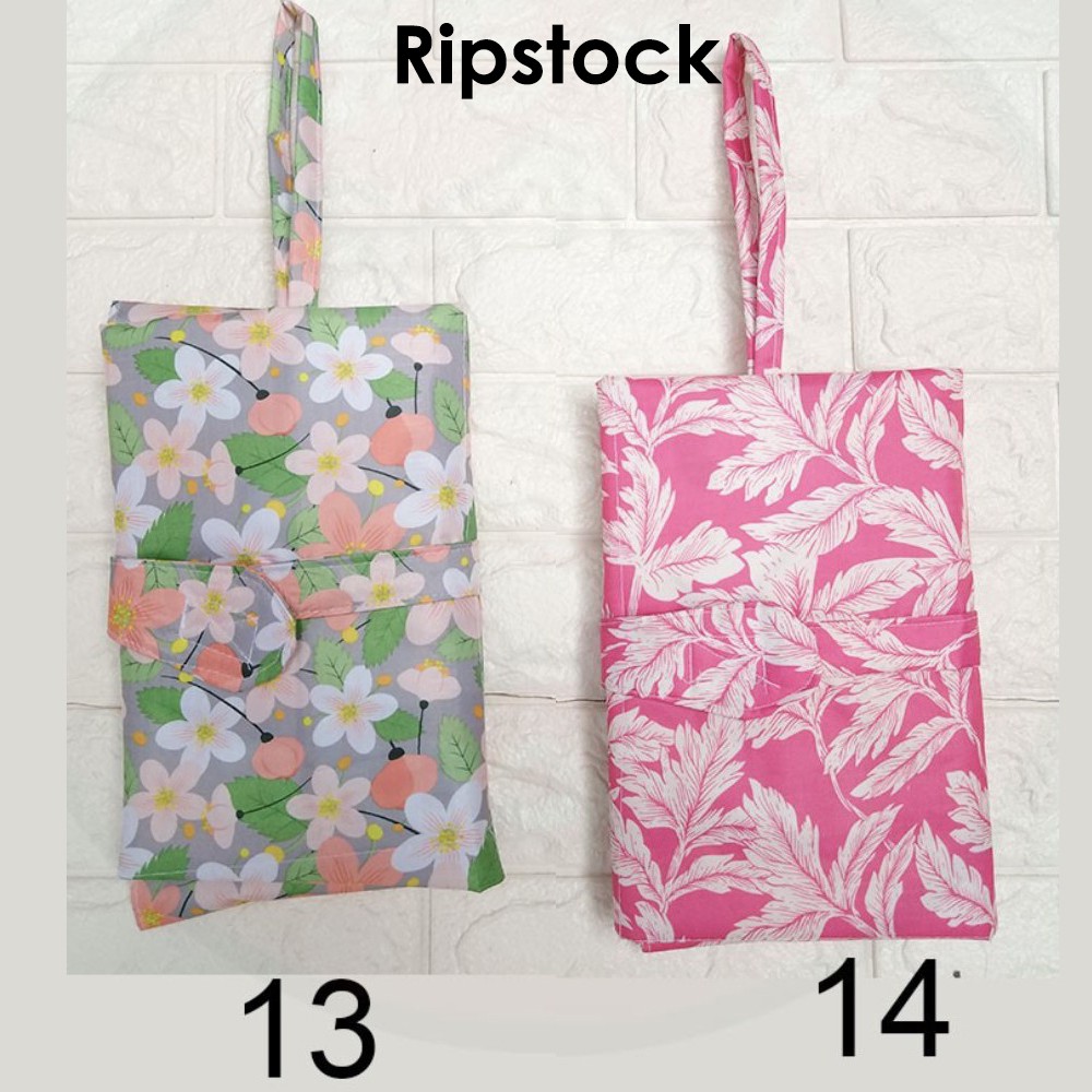 TRAVEL DIAPER CHANGING CLUTCH perlak lipat alas ganti bayi bahan CVC / RIPSTOCK