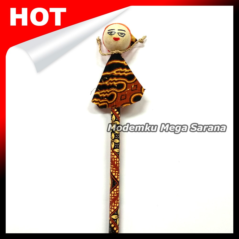 Souvenir Pensil Batik Boneka IND01 - 20pcs