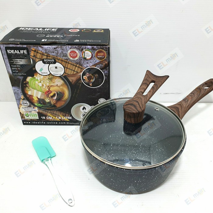 Idealife Panci Susu 16 cm IL 16SP Sauce Pan Marble 16cm 16 SP IL16SP