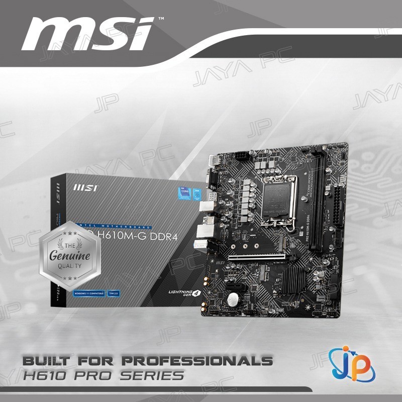 Motherboard MSI PRO H610M-G DDR4 (LGA1700, H610, DDR4, USB3.2, SATA3)