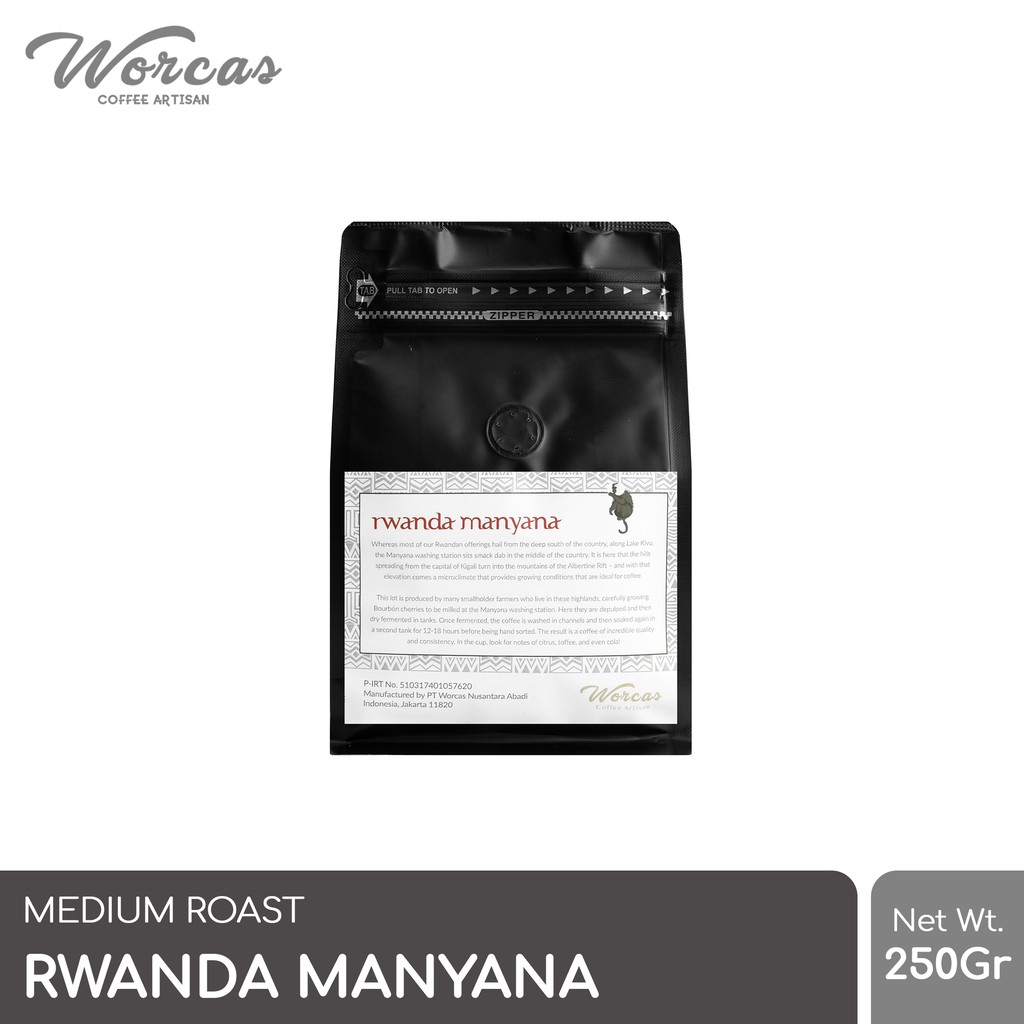 

PROMO WORCAS Arabica Rwanda Manyana 250 Gram - Medium Roast