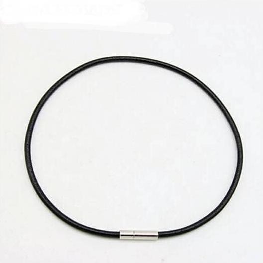 tali kalung pria laki laki cowok cewek hitam awet simple 75cm panjang