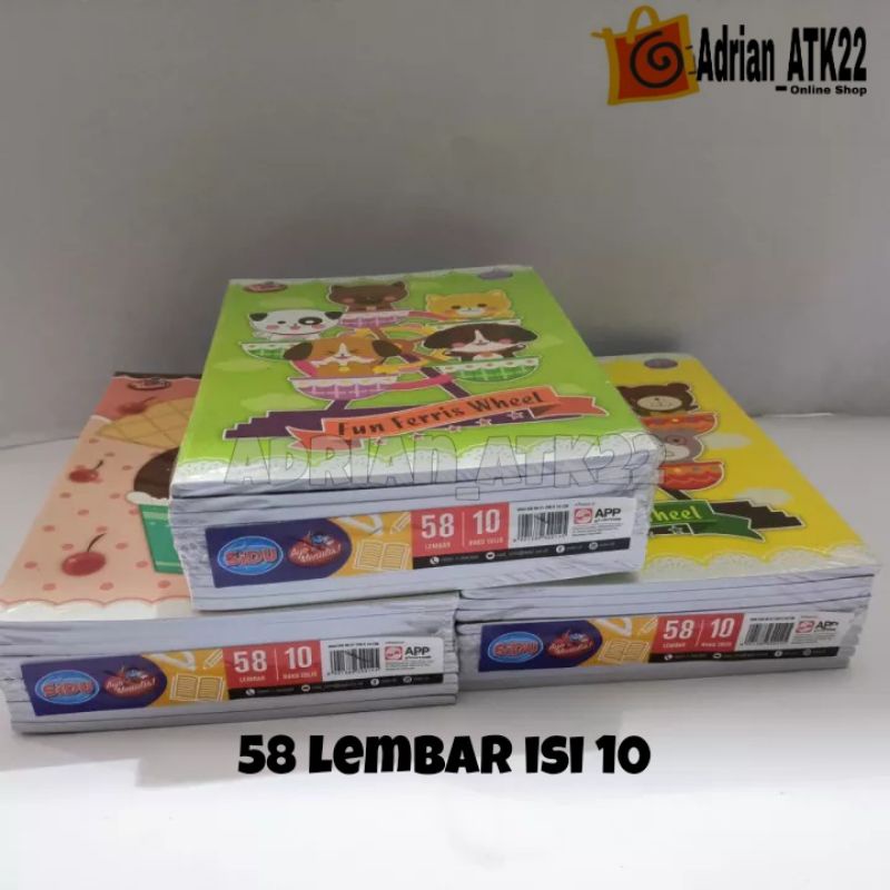 

Buku Tulis Sinar Dunia 58 Lembar 10 Pcs Murah// Buku tulis SIDU 58 Lembar isi 10 Pcs