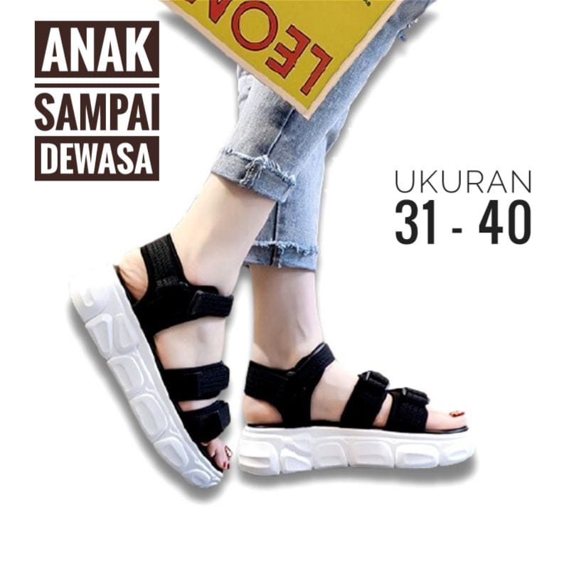 Sandal gunung anak perempuan 5 6 7 8 9 10 tahun kasual K-POP style