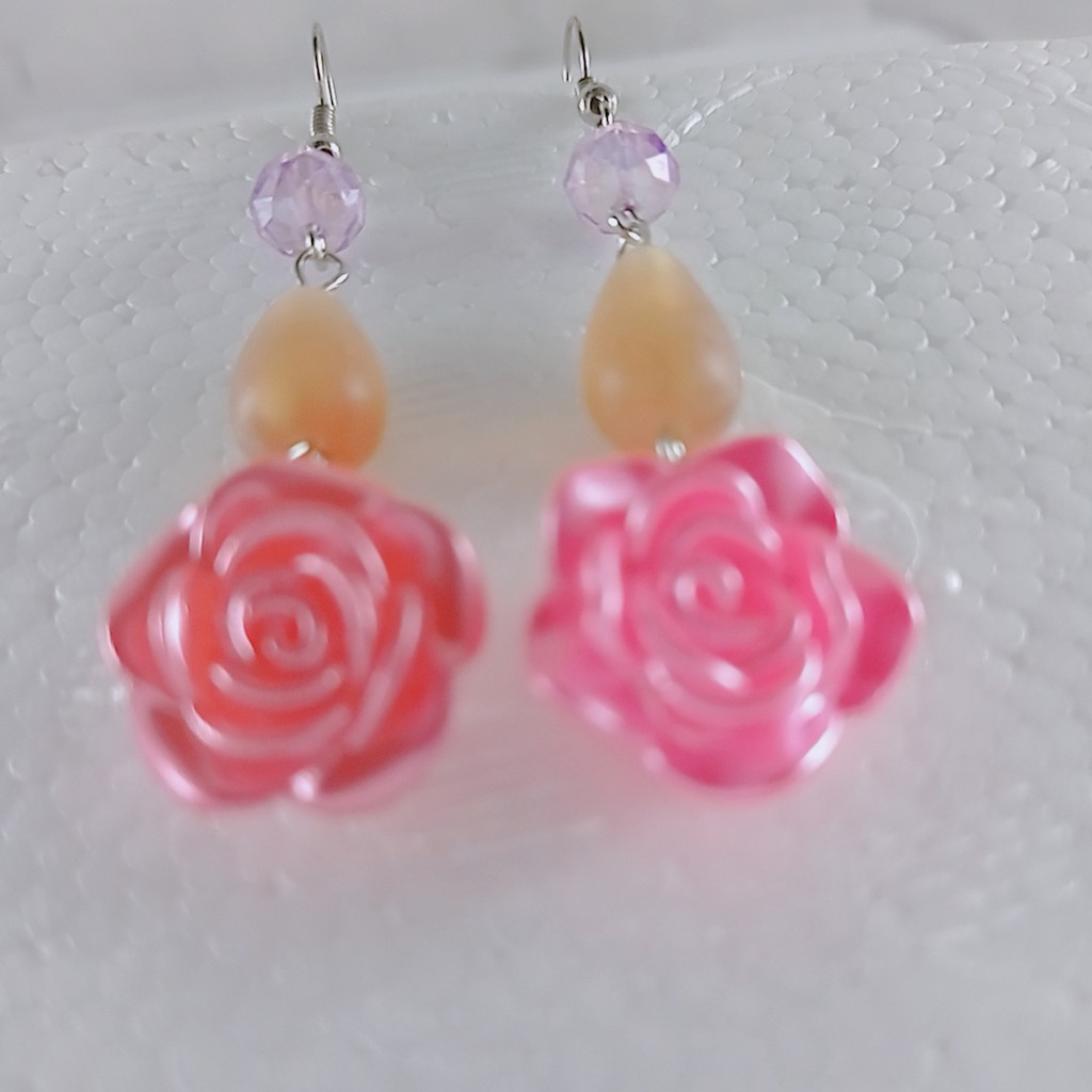 Handamde Anting Korea/ Anting RESIN CUTE  EARRING-ANTING MAWAR RESIN