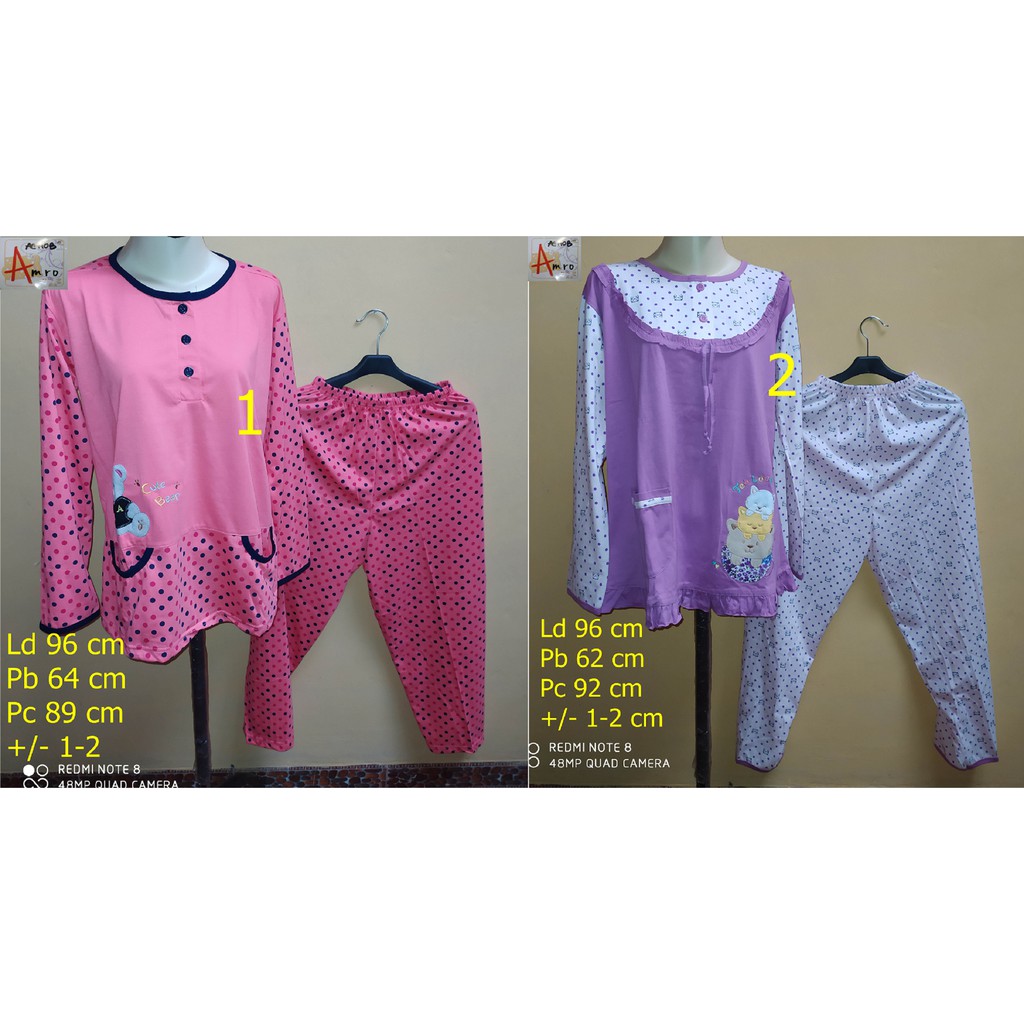 Babydoll CP AMRO  Lengan Panjang Amro murah Label Putih