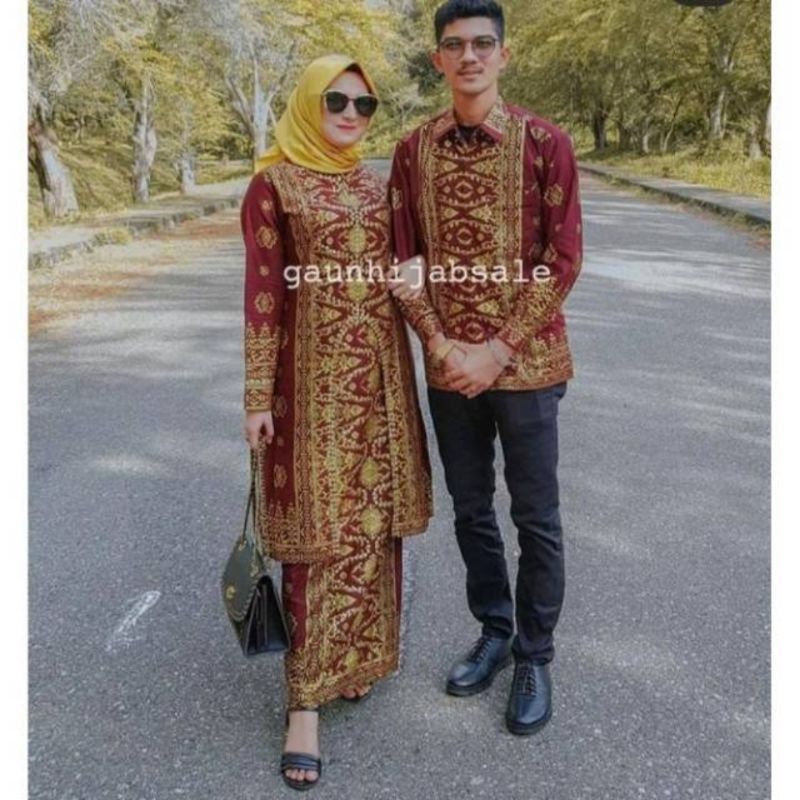 COUPLE SETELAN BATIK  KURUNG U MOTIF SONGKET PALEMBANG