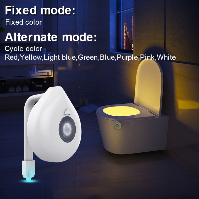 Goodland Lampu Hias LED RGB Toilet Motion Light Sensor 8 Warna