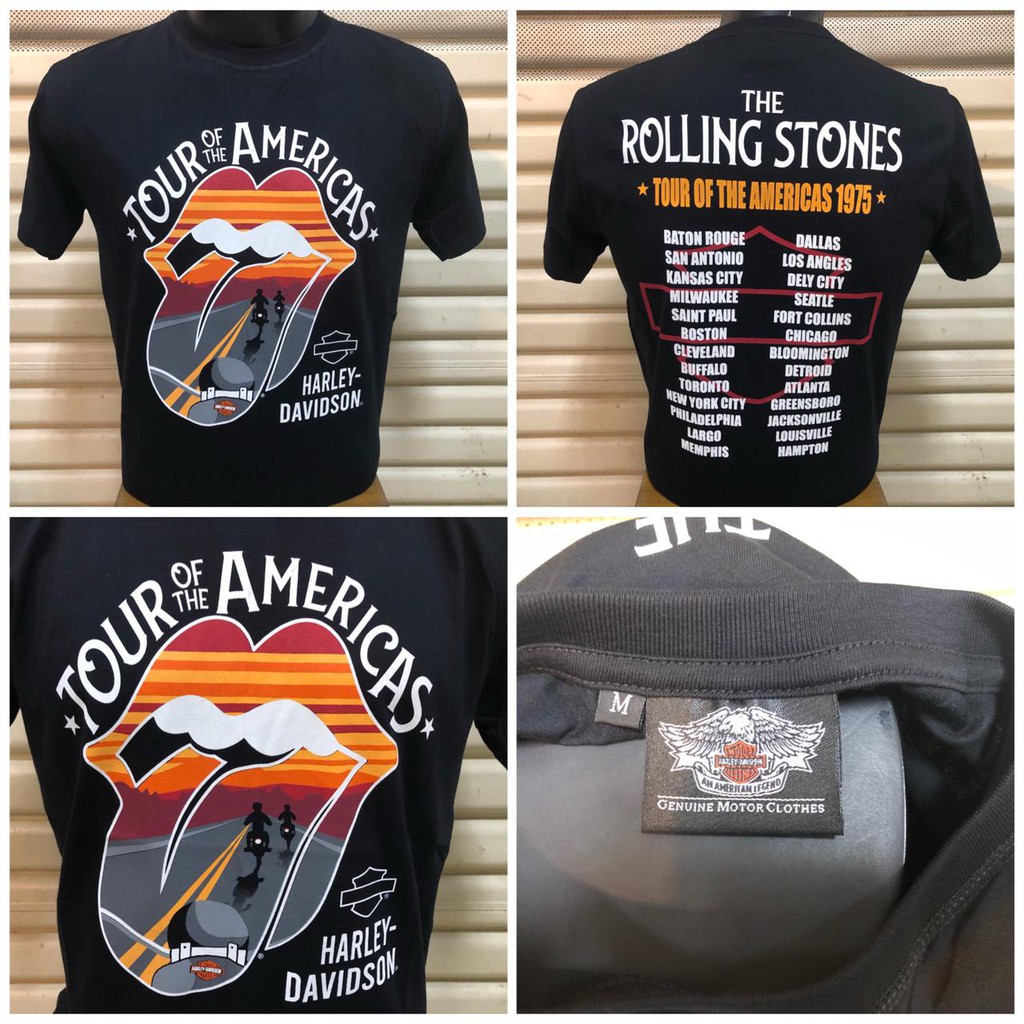 Kaos Harley Davidson Rolling Stones Shopee Indonesia