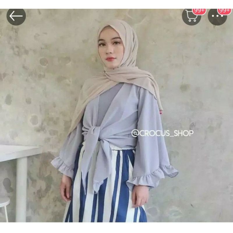 ATASAN WANITA MUSLIM SELA OUTER/CARDYGAN MURAH/CARDIGAN TERLARIS TERBARU