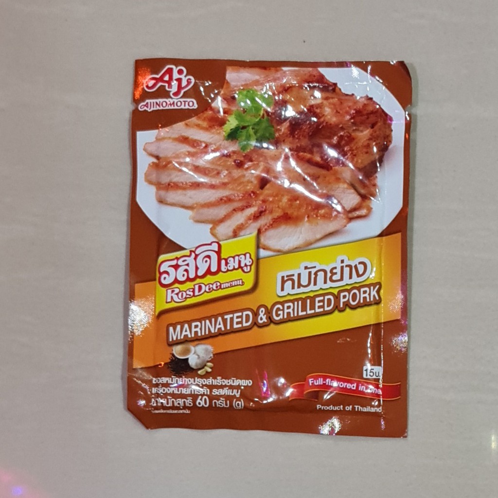 Bumbu AJinomoto Rosdee Marinated &amp; Grilled Pork 60 Gram