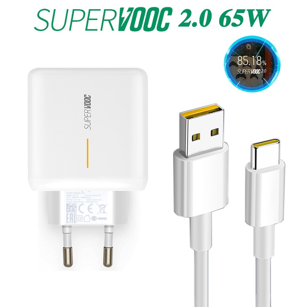 Charger Oppo Reno Ace2 65W Super Vooc Type C