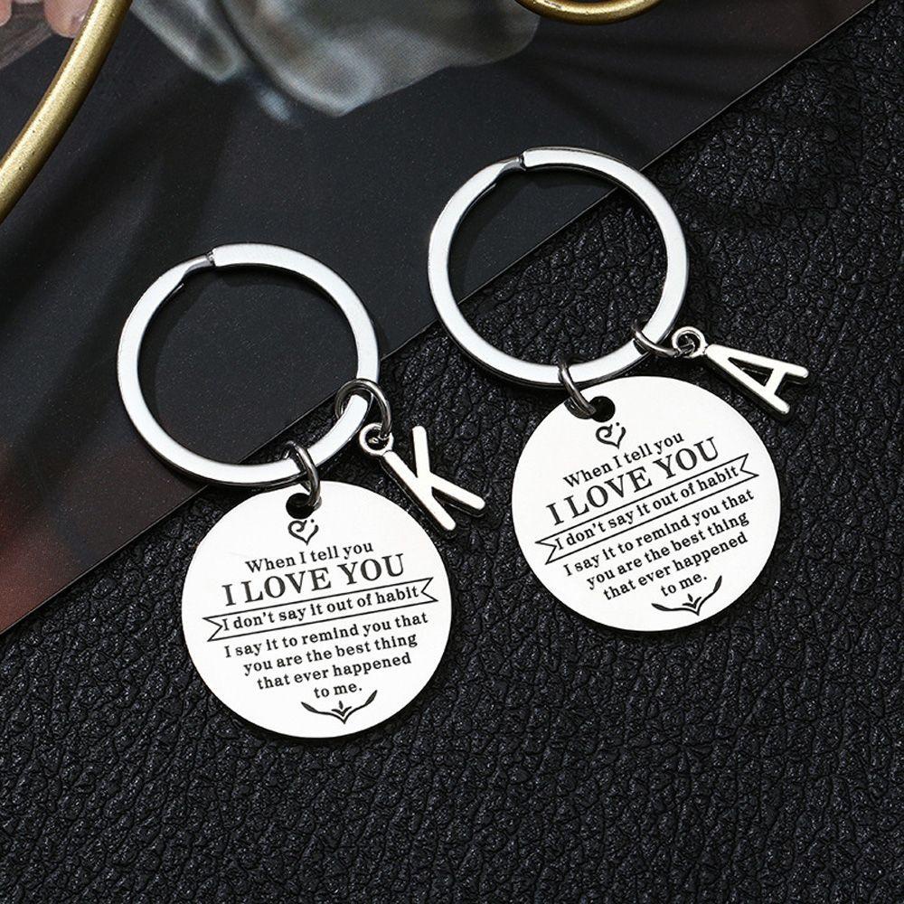 R-flower Key Chain Couple Gift Hadiah Cincin Kunci Romantis Untuk Hadiah Pacar Hadiah Hari Valentine Don't Say It Out of Habit