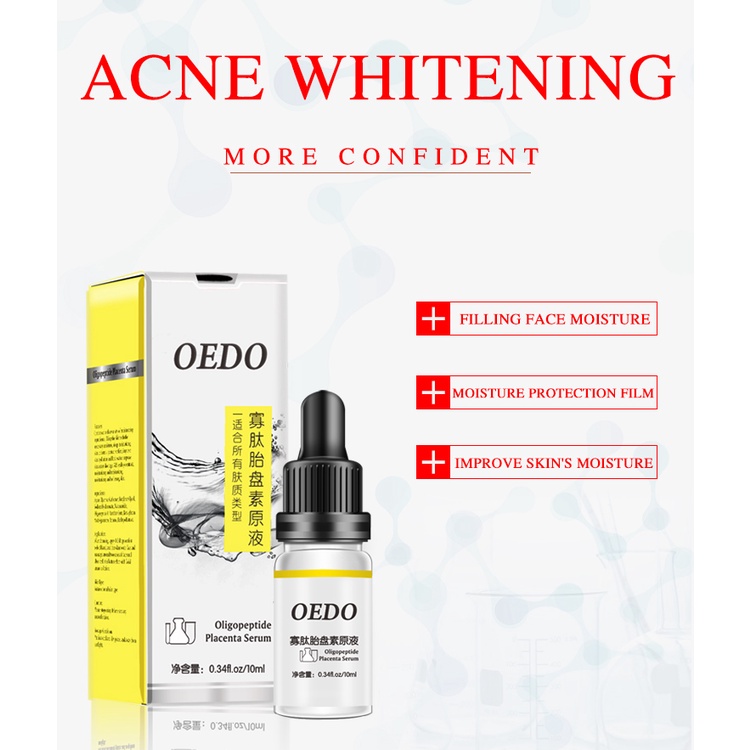 [Terbukt Alami] OEDO Oligopeptide Placenta Serum Wajah Perawatan Jerawat Glowing