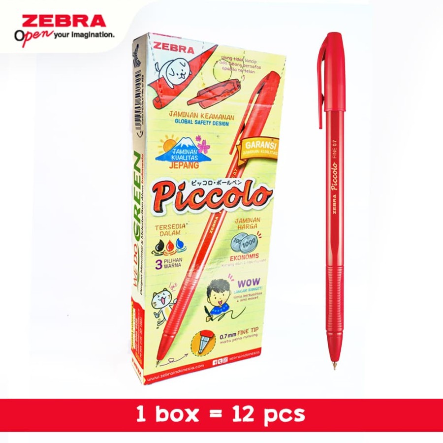 Bolpen Piccolo 0.7 Per Pack isi 12