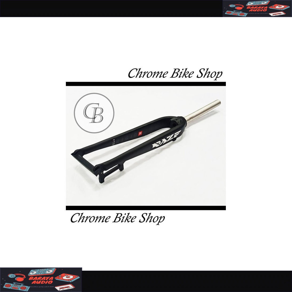 Fork Rigid Alloy Ringan Size 26 - 27.5 - 29 inch 700C Hitam Merk Raze sepeda