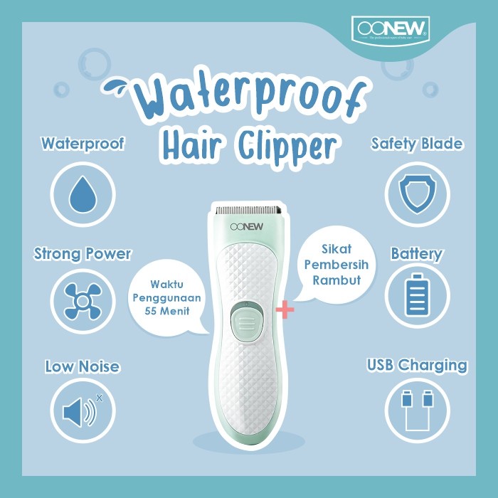 Makassar ! OONEW Hair Clipper Waterproof
