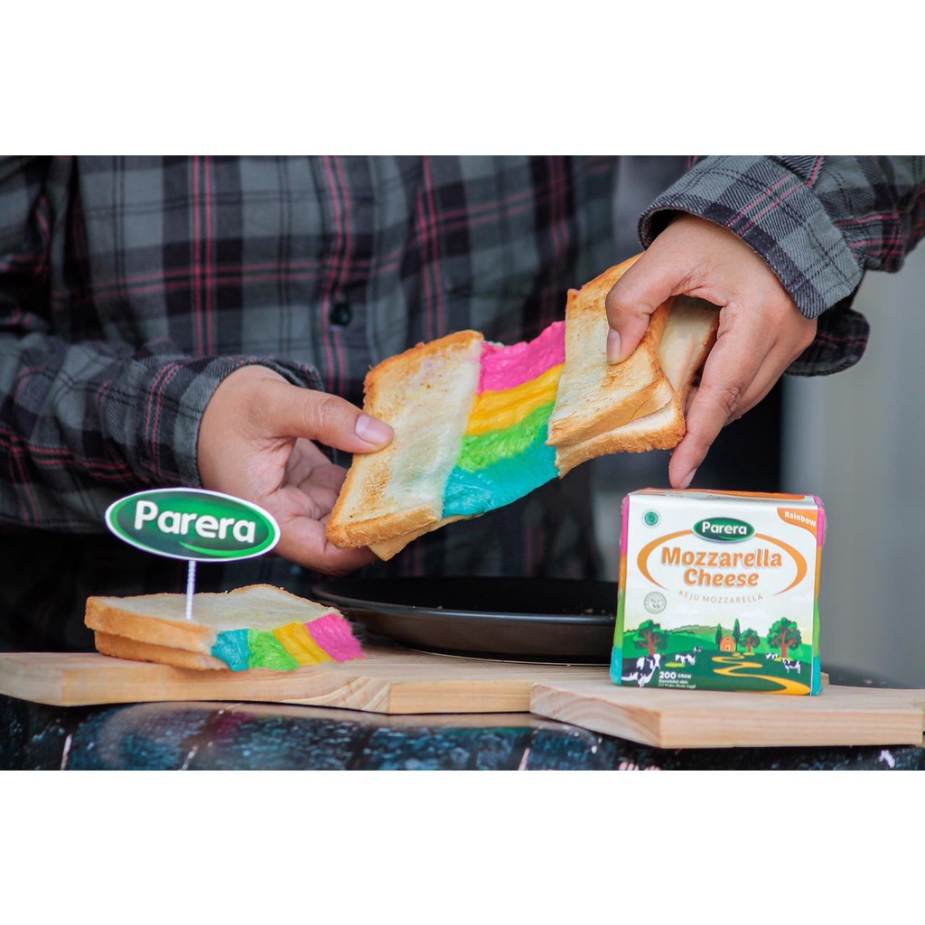 Promo Murah Cheese Keju Mozarella Warna Pelangi Parera Rainbow Mozzarella Halal