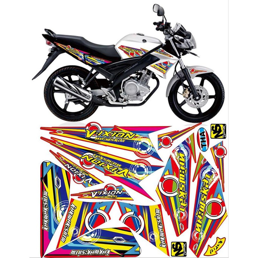 STRIPING VARIASI VIXION OLD MERAH