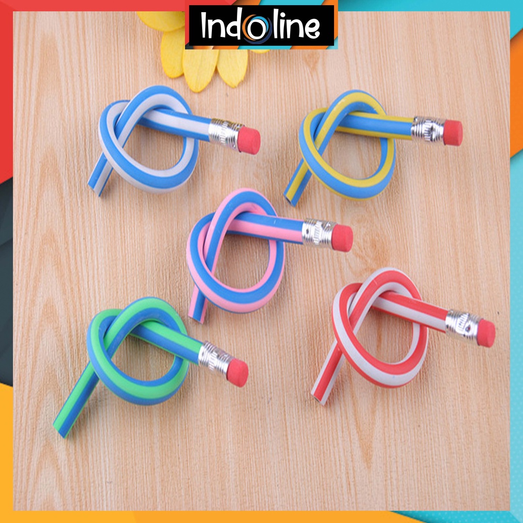 

Pensil Flexsible Lentur Pensil Gulung Unik Lucu Import COD ℒ 638