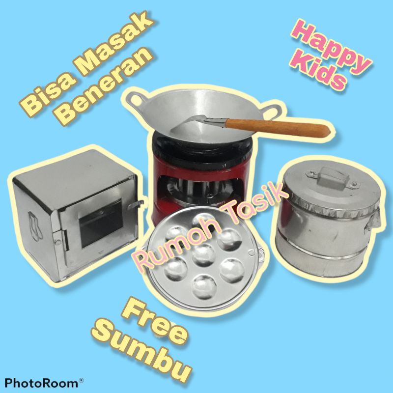 Kompor Mini Mainan Masak Masakan Anak Tradisional Paket Kukus