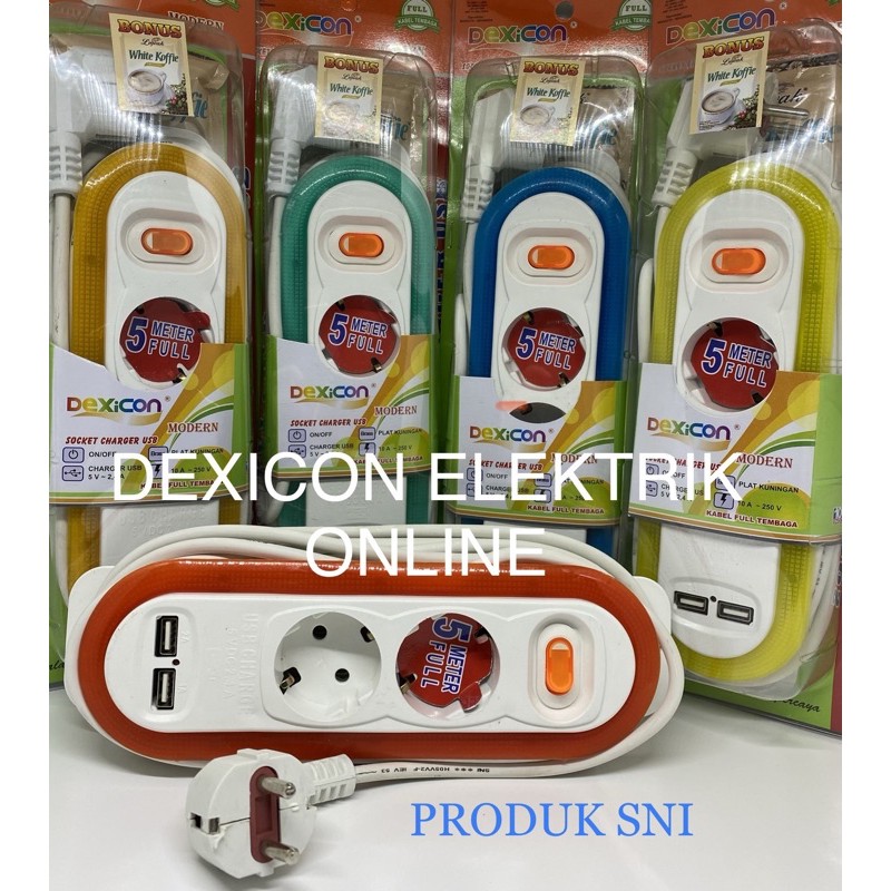 stop kontak usb 2 LB+5mtr/usb stop kontak/stop kontak usb/adaptor usb/colokan usb/charger usb murah
