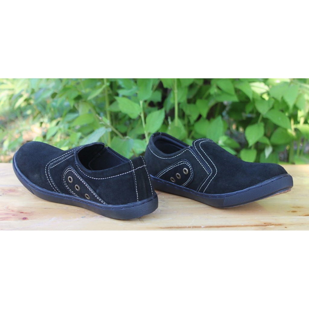 Sepatu Pria Kulit Asli Rasheda 015 Kasual Slip On