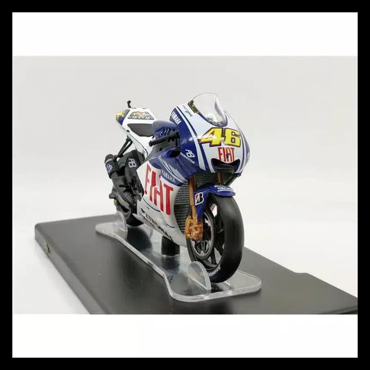 Diecast Motor Miniatur Moto Gp Yamaha Valentino Rossi 2009 Leo Models Terbaik