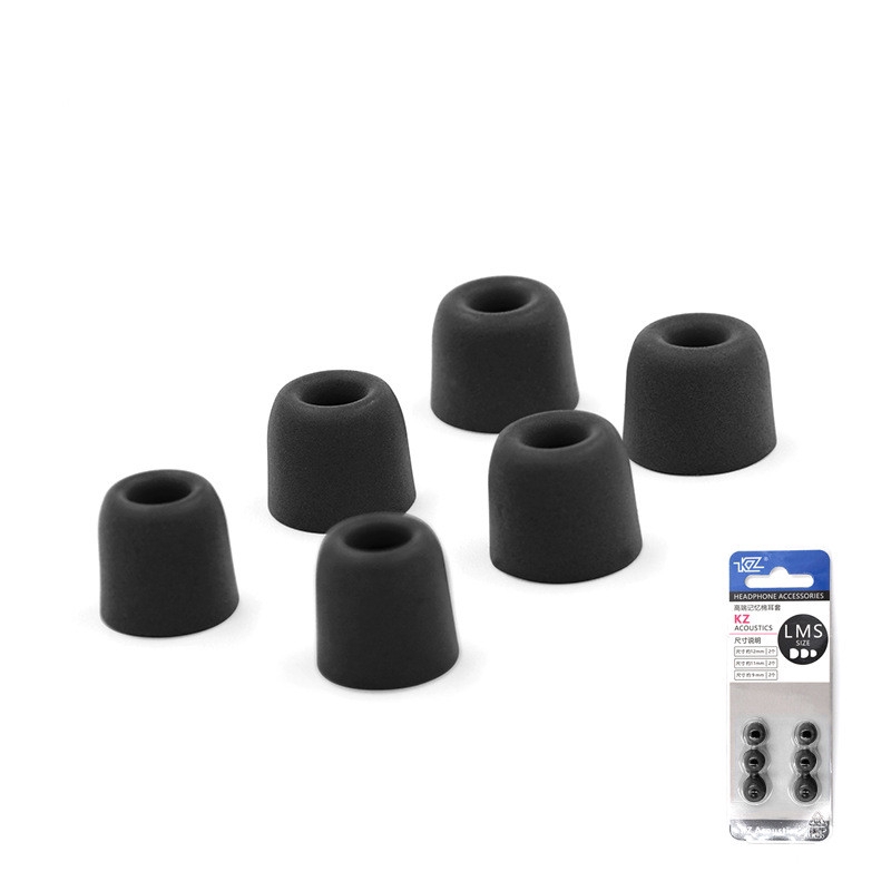 Original KZ Upgrade Ear Tips 3Pair(6pcs) Noise Isolating Memory Foam Eartips