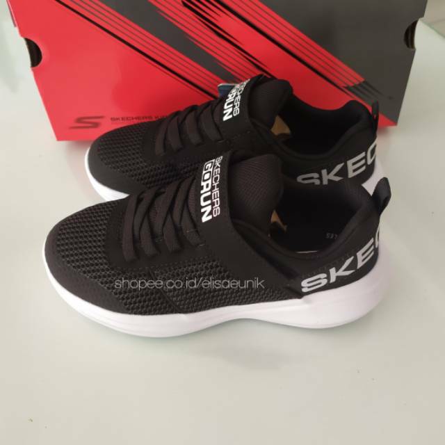 Sepatu Anak Skechers Go Run Fast Kids Black Original