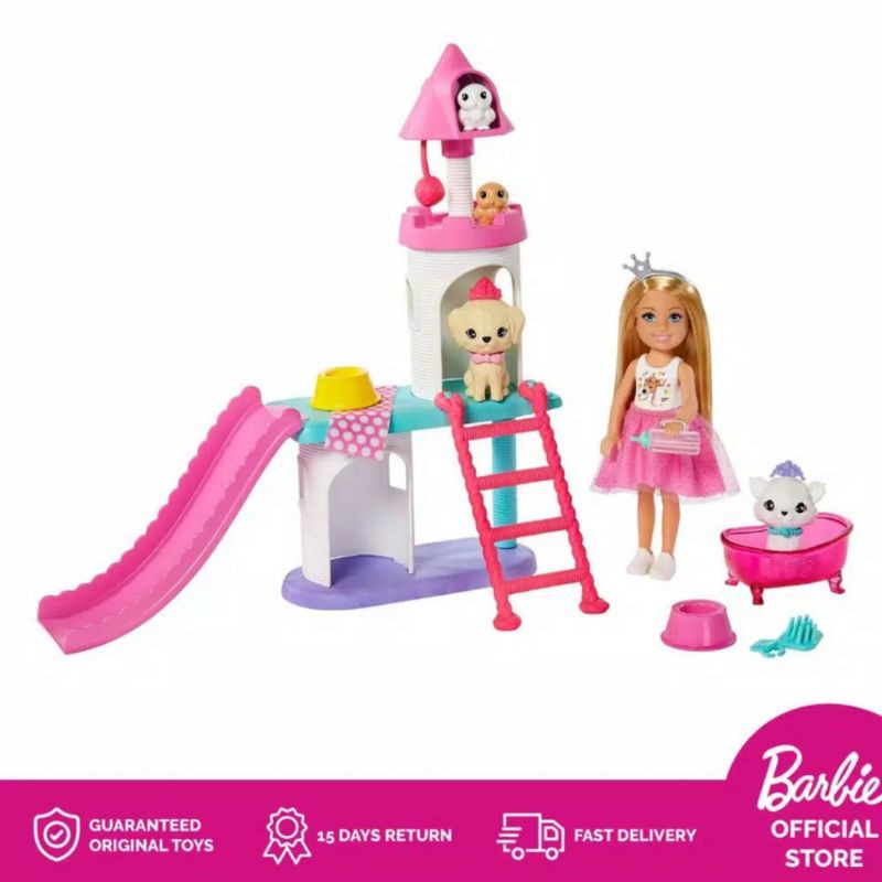 Barbie Princess Adventure Chelsea Doll and Pet Castle Playset