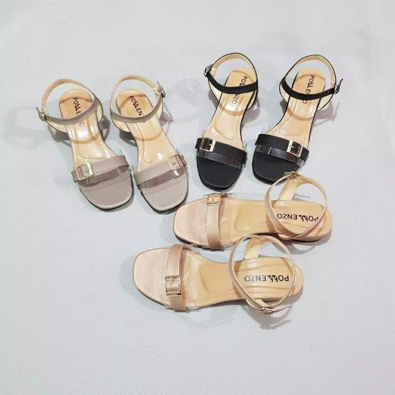 Sandal Tali mika kaca bening wanita terbaru
