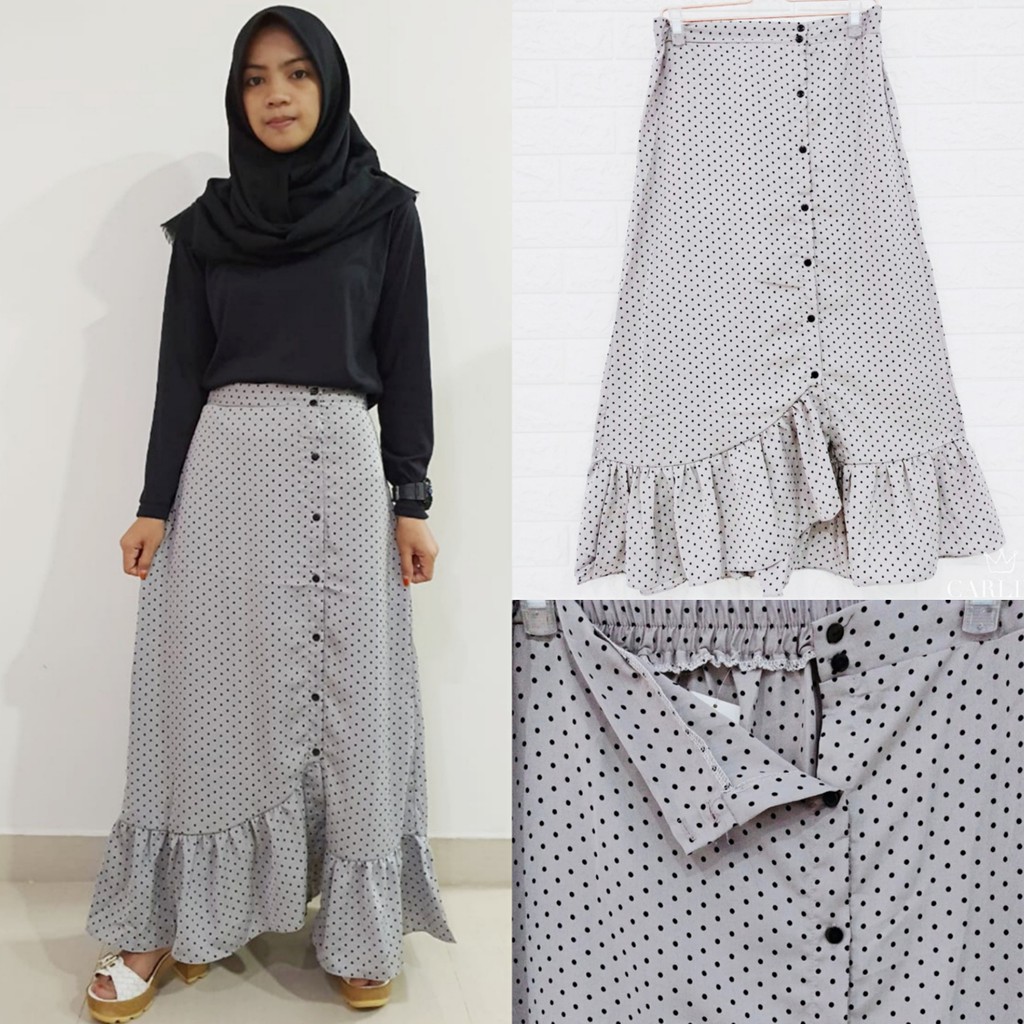 ROK ONDE KATUN WOLFIS PANJANG CARLINA FASHION