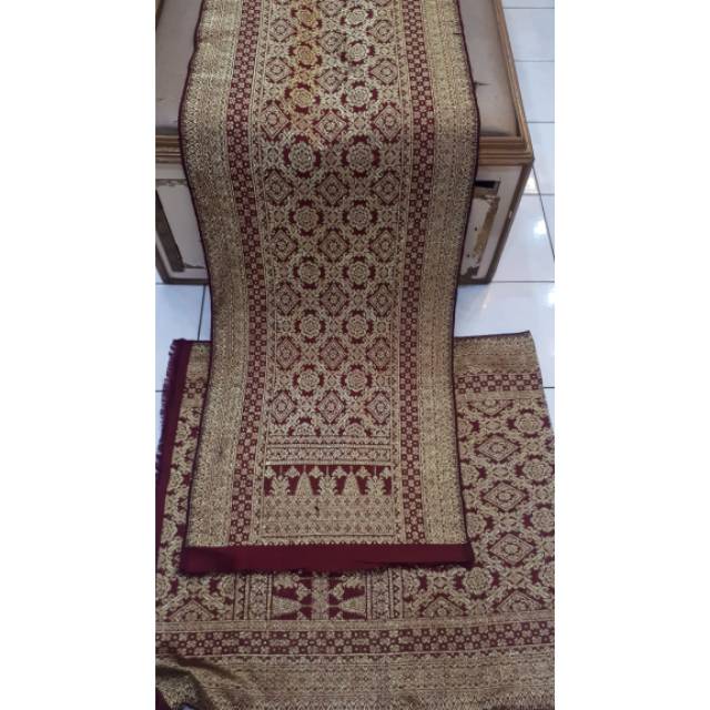 Songket pengantin tenun suji palembang