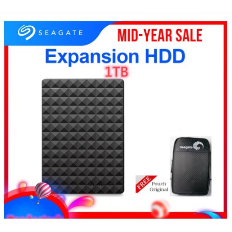 Seagate Hard Disk Eksternal Expansion Hardisk 1TB USB 3.0 2.5" /free original pouch