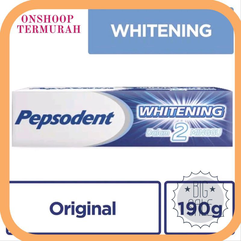 Termurah Pepsodent pasta gigi whitening 190 gram Terlaris