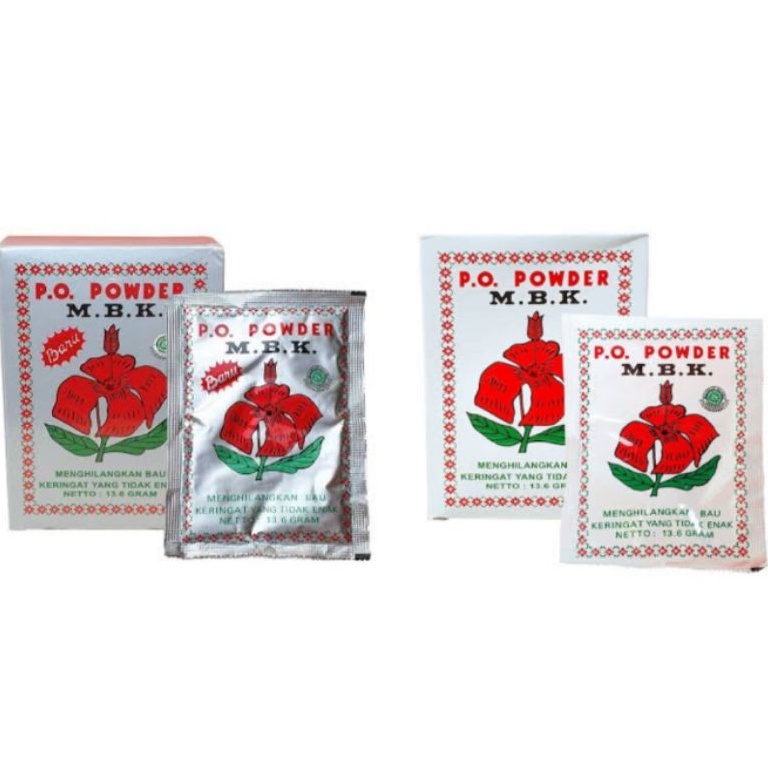 ✦SINAR✦ MBK (M.B.K) Powder Putih / Silver | Bedak untuk Biang Keringat | Ecer - Sachet - Satuan