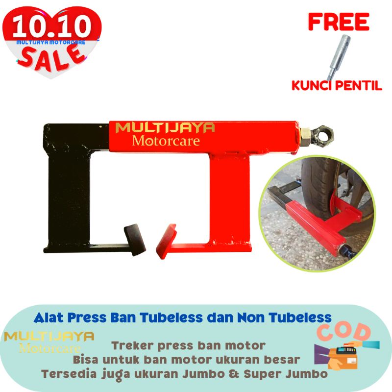 Alat Press Ban Motor Tubeless dan Non Tubeless |Treker Ban