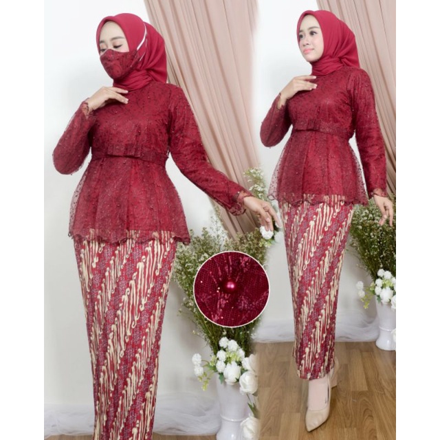 Kebaya Blouse Marsya / Kebaya Wisuda / Kebaya Modern / Kebaya / Kebaya Brukat / Kebaya Remaja