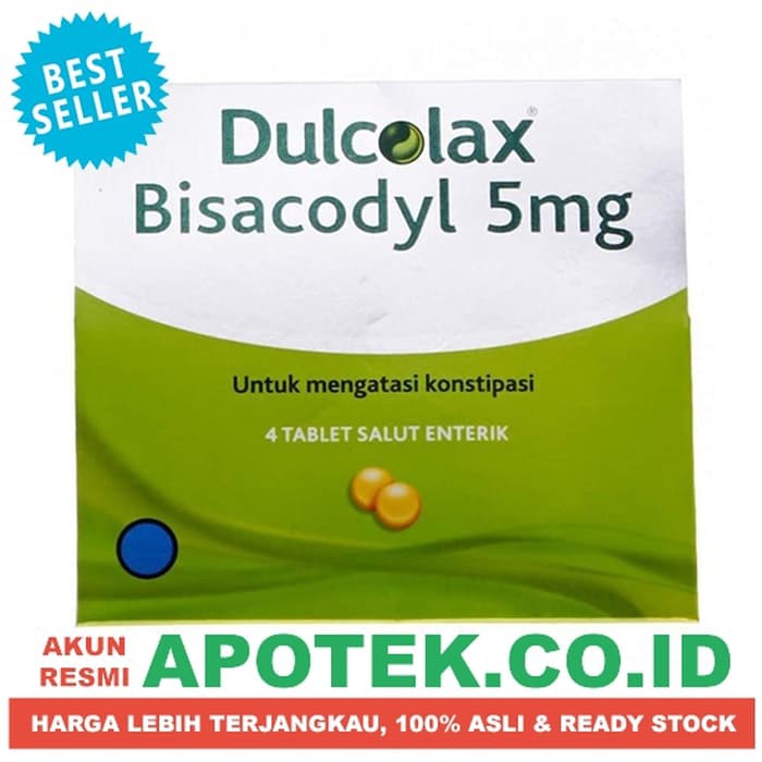 Dulcolax Strip Isi 4 Tablet Per Box / Dus / Dos - Bisacodyl 5 mg PROMO