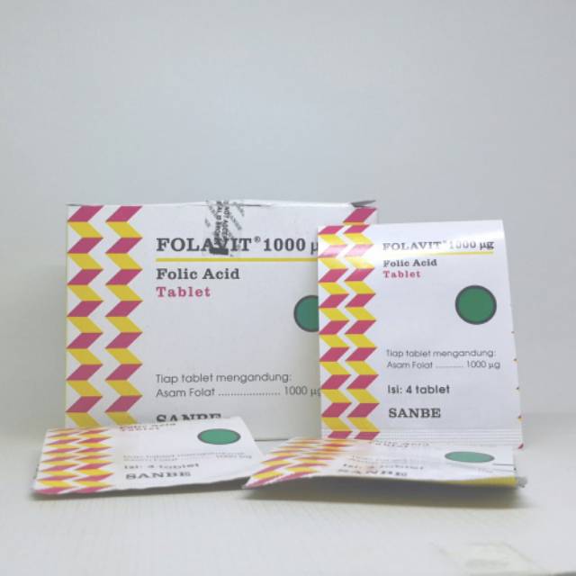 Folavit 1000mc 1 strip isi 4 tablet - Folavit 1mg