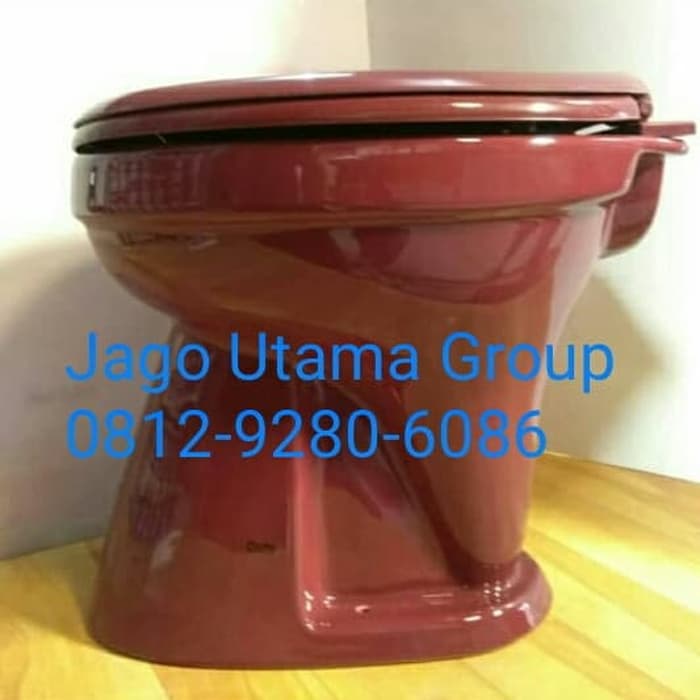 Stop Closet / Kloset Duduk Siram Duty Merah Maron (G0-Send)