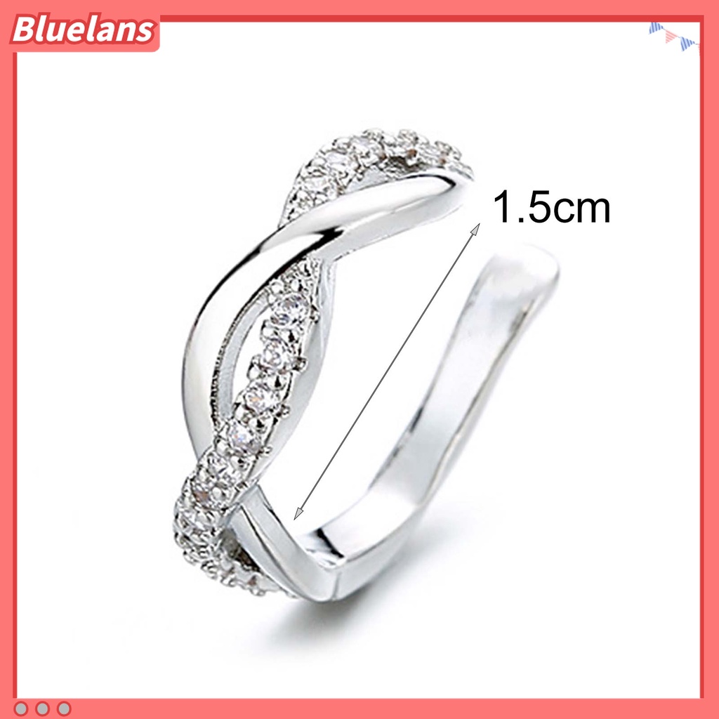 1 Pc Anting Klip Bentuk Geometris Aksen Berlian Imitasi Gaya Korea Untuk Pernikahan