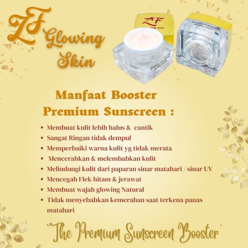 Sunscreen UV Protection SPF 50 Booster premium by ZF GLOWINGSKIN