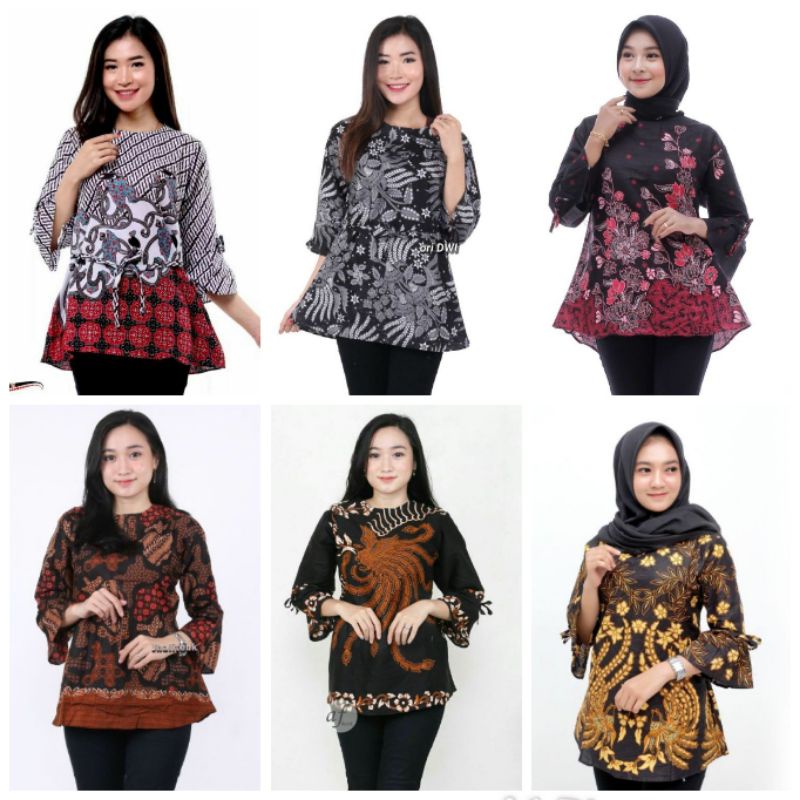 COD, TERMURAH TERLARIS ATASAN BATIK WANITA M L XL XXL