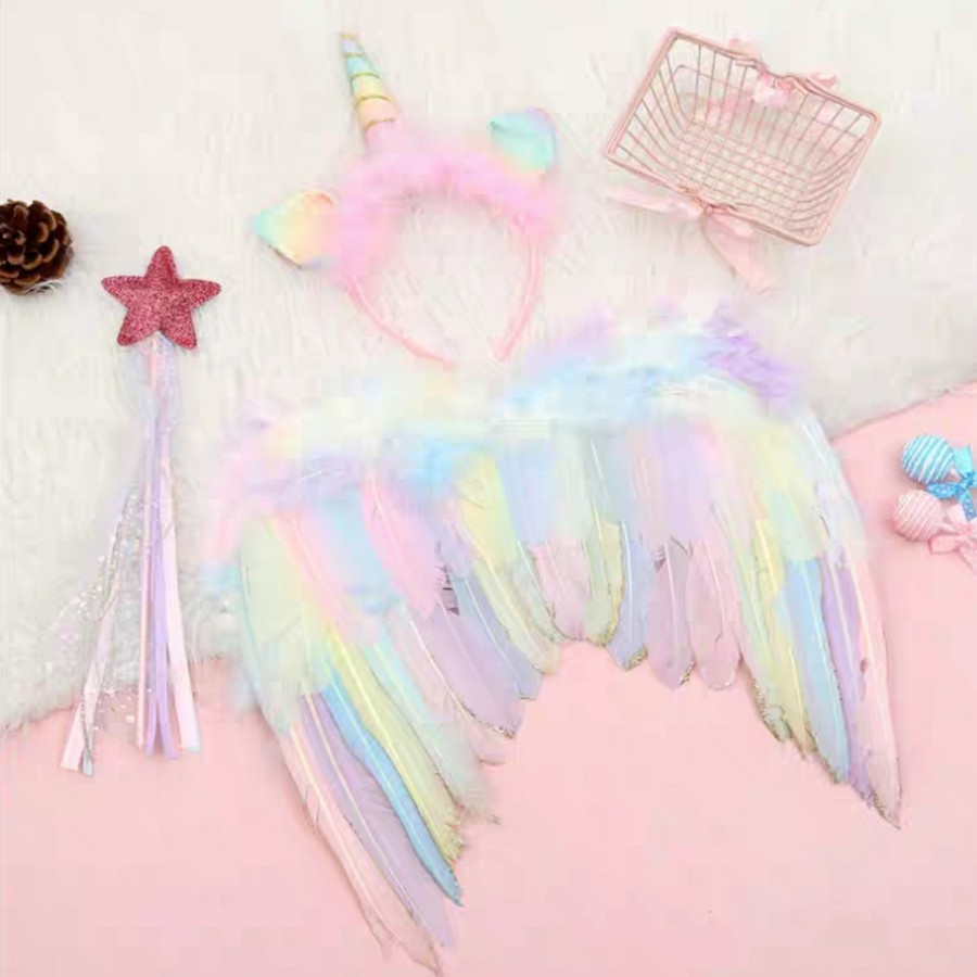 Unicorn wing set 3 in 1 sayap unicorn kostum unicorn anak