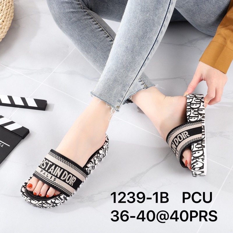 Sandal Selop Wedges Balance Import Type 1239